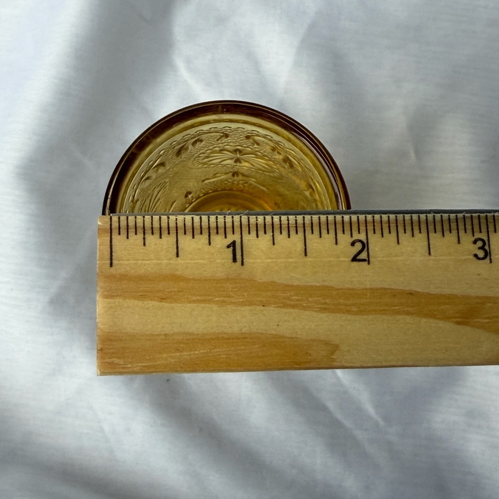 Vintage Amber Tiara Sandwich Glass Juice Tumbler - Indiana Glass 4" - Picture 6 of 7